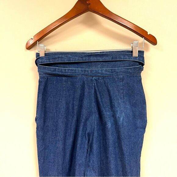 - Vintage miss H.I.S high waisted wide leg dark wash jeans 6/8 - Picture 5 of 7